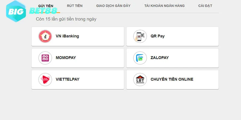 huong dan cac buoc bigbet88 nap tien Hướng dẫn các bước Bigbet88 nạp tiền