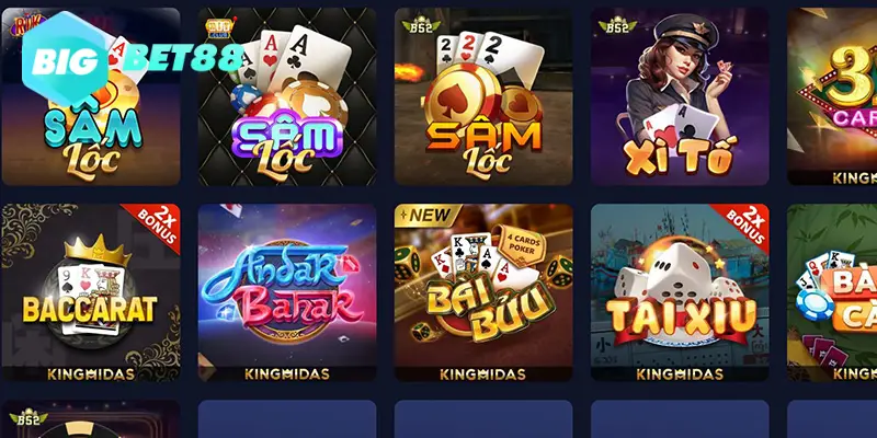 kho game bai bigbet88 Kho game đa dạng